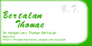 bertalan thomae business card